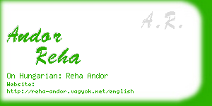 andor reha business card